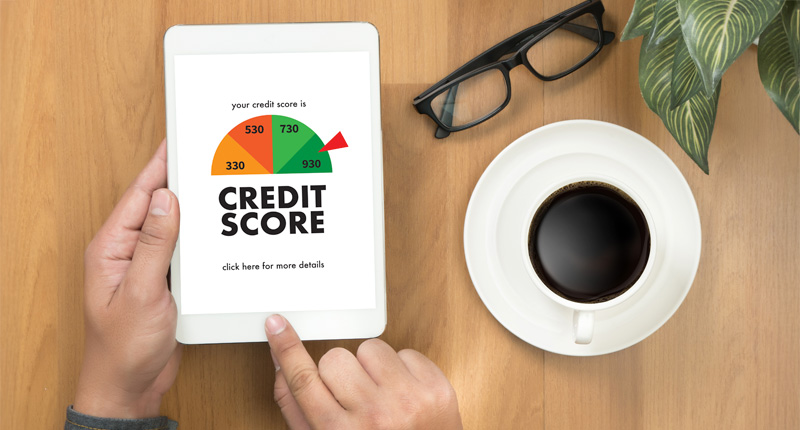 credit score businessman checking credit score online and financial payment rating budget money 1