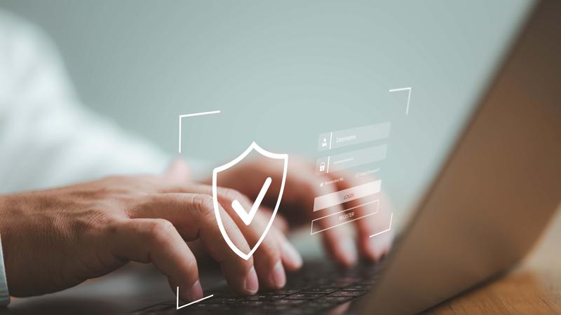 user login to computer by username and password cyber security concept