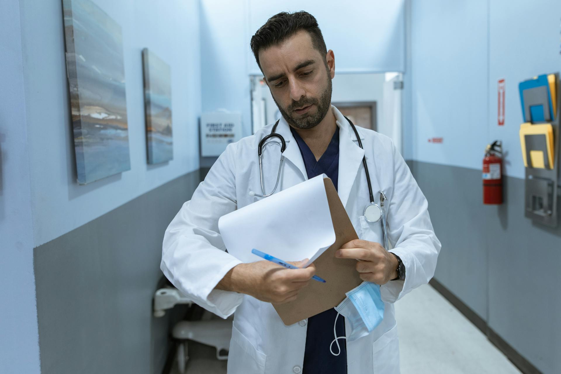 doctor with medical records